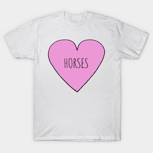 Love Horses T-Shirt by wanungara